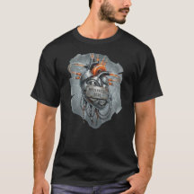 Mechanische Ziel - StoomPunk Cyberpunk Hart T-Shir