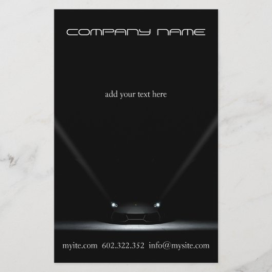 Mechanische zwarte autobus flyer (Voorkant)