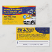 Mechanisme voor reparatie van auto's 2 zonder hulp visitekaartje (Voorkant / Achterkant)