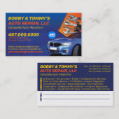 Mechanisme voor reparatie van auto's 2 zonder hulp visitekaartje (Voorkant / Achterkant)