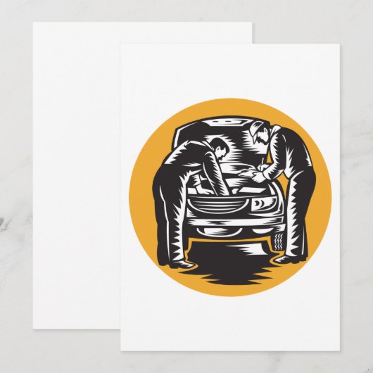 Mechanismen voor het uitzenden van een auto kaart (Voorkant / Achterkant)