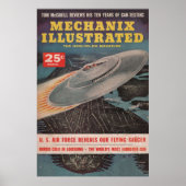 Mechanix Illustrated Pulp Magazine UFO C Poster (Voorkant)