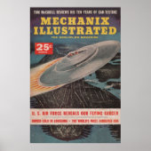 Mechanix Illustrated  Pulp Magazine UFO Poster (Voorkant)