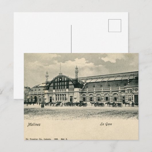 Mechelen antiek neo renaissance briefkaart (Voorkant / Achterkant)