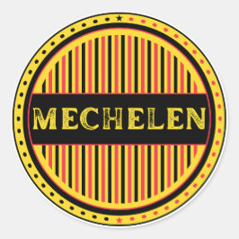 Mechelen City Pride Embleem – Belgische Identiteit Ronde Sticker