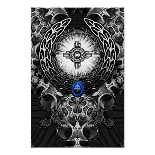 MechTron One Abstracte Art Perfect Poster (Voorkant)