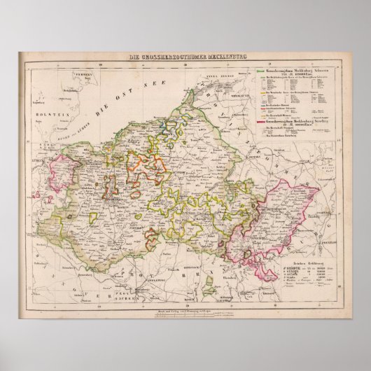 Mecklenburg, Duitsland Poster (Voorkant)