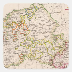 Mecklenburg, Duitsland Vierkante Sticker