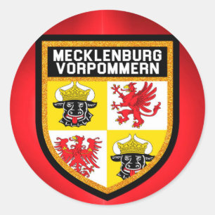 Mecklenburg-Voor-Pommern-vlag Ronde Sticker