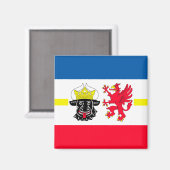 Mecklenburg-Vorpommern Flagge Magneet (Voorkant / Achterkant)