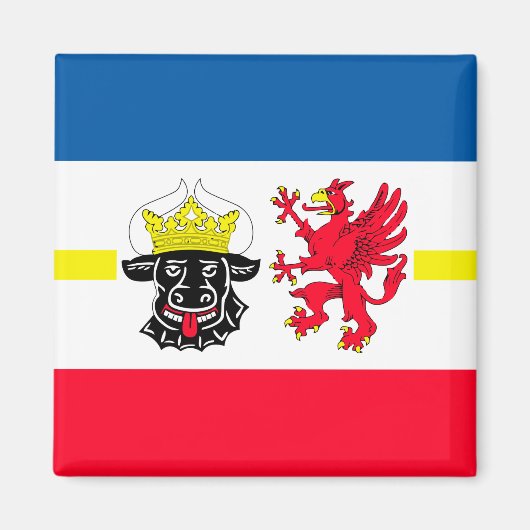 Mecklenburg-Vorpommern Flagge Magneet (Voorkant)