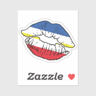 Mecklenburg-Western Pommeren Lippenstift Liefdesvl Sticker