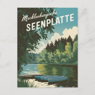 Mecklenburgische Seenplatte Duitsland vintage Briefkaart
