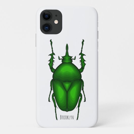 Mecynorhina torquata bug cartoon illustratie Case-Mate iPhone case (Achterkant)