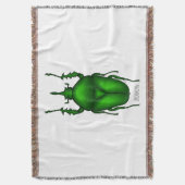 Mecynorhina torquata bug cartoon illustratie deken (Voorkant Verticaal)