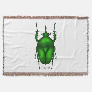 Mecynorhina torquata bug cartoon illustratie deken