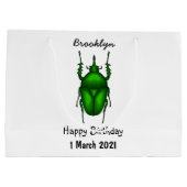 Mecynorhina torquata bug cartoon illustratie groot cadeauzakje (Achterkant)