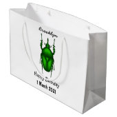 Mecynorhina torquata bug cartoon illustratie groot cadeauzakje (Achterkant Gekanteld)