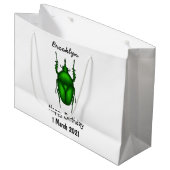 Mecynorhina torquata bug cartoon illustratie groot cadeauzakje (Voorkant Gekanteld)