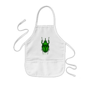 Mecynorhina torquata bug cartoon illustratie kinder schort