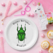 Mecynorhina torquata bug cartoon illustratie papieren bordje (Feest)