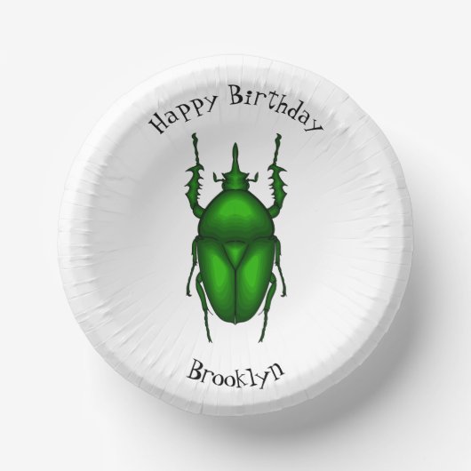 Mecynorhina torquata bug cartoon illustratie papieren kommen (Voorkant)