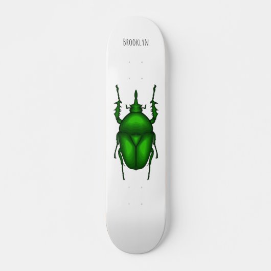 Mecynorhina torquata bug cartoon illustratie persoonlijk skateboard (Voorkant)