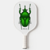 Mecynorhina torquata bug cartoon illustratie pickleball paddle (Achterkant)