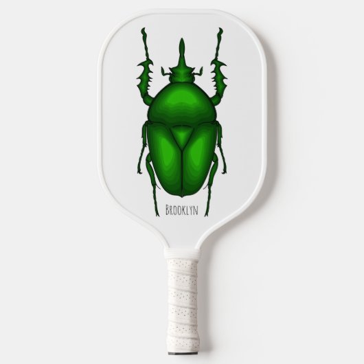 Mecynorhina torquata bug cartoon illustratie pickleball paddle (Voorkant)