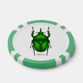 Mecynorhina torquata bug cartoon illustratie poker chips (Enkel)