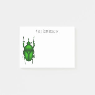 Mecynorhina torquata bug cartoon illustratie post-it® notes