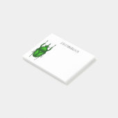 Mecynorhina torquata bug cartoon illustratie post-it® notes (Schuin)