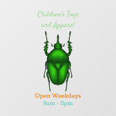 Mecynorhina torquata bug cartoon illustratie raamsticker (Vel)