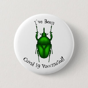 Mecynorhina torquata bug cartoon illustratie ronde button 5,7 cm