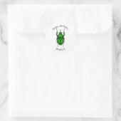 Mecynorhina torquata bug cartoon illustratie ronde sticker (Tas)