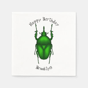 Mecynorhina torquata bug cartoon illustratie servet