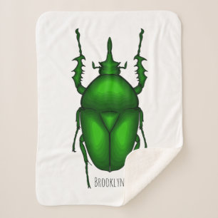 Mecynorhina torquata bug cartoon illustratie sherpa deken