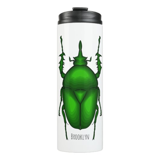 Mecynorhina torquata bug cartoon illustratie thermosbeker (Voorkant)