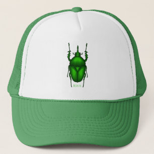 Mecynorhina torquata bug cartoon illustratie trucker pet