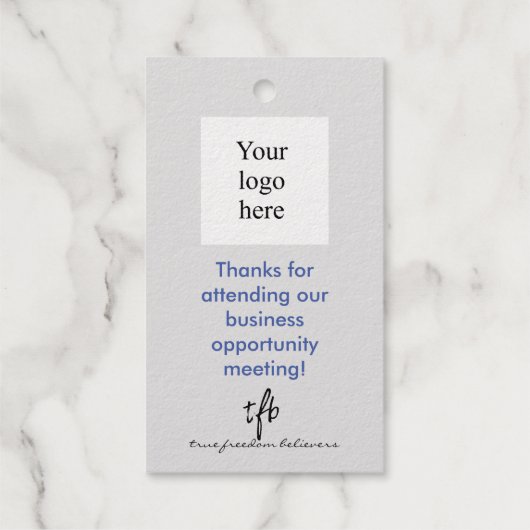 Med. Bl. en Lt. Grey Bus. Opp. Mtg. Logo Silver Cadeaulabels (Achterkant)