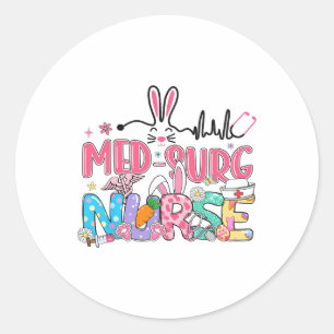 Med Chir Verpleegster Paashaas Medische Chirurgisc Ronde Sticker