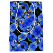 Med geschenkzak blauw iris medium cadeauzakje (Voorkant)