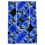 Med geschenkzak blauw iris medium cadeauzakje (Achterkant)