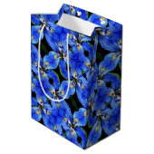 Med geschenkzak blauw iris medium cadeauzakje (Achterkant Gekanteld)