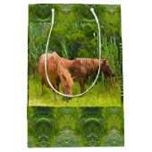 Med Gift Bag Assateague Ponies Medium Cadeauzakje (Voorkant)