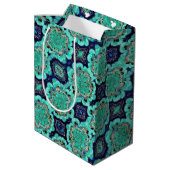 Med Gift Bag Azurite/Malachiet Geode Medium Cadeauzakje (Achterkant Gekanteld)