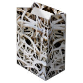 Med Gift Bag Elk Antlers Medium Cadeauzakje (Achterkant Gekanteld)