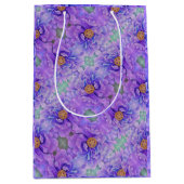 Med Gift Bag Lavendel Pioenrozen Medium Cadeauzakje (Voorkant)