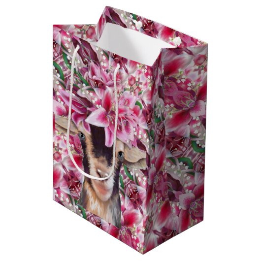 Med Gift Bag Lily de Goat Medium Cadeauzakje (Voorkant Gekanteld)