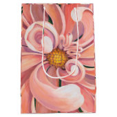 Med Gift Bag Peachy Dahlia Medium Cadeauzakje (Achterkant)